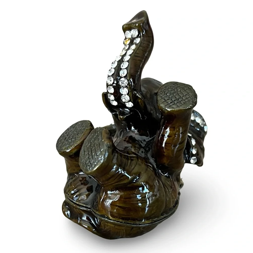 Baby Elephant Crystal Trinket Box